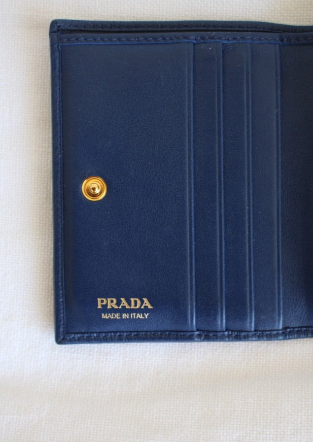 Prada Tri-Fold Leather Wallet