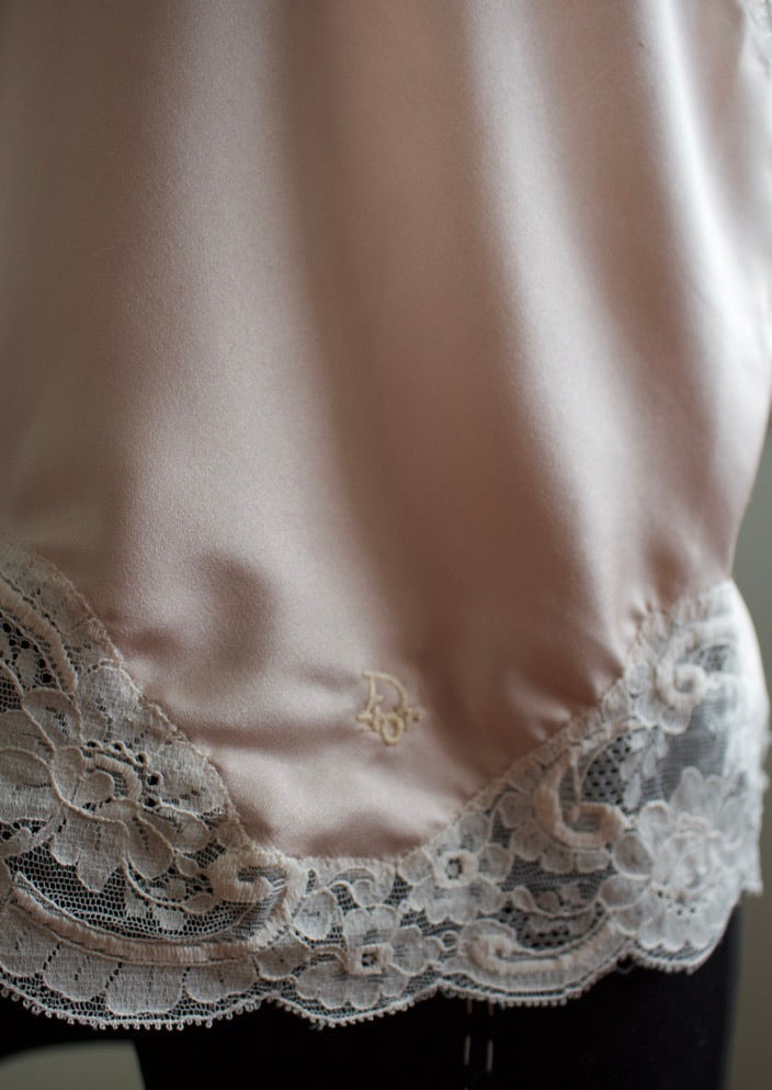 Christian Dior Lace Trimmed Slip Tank