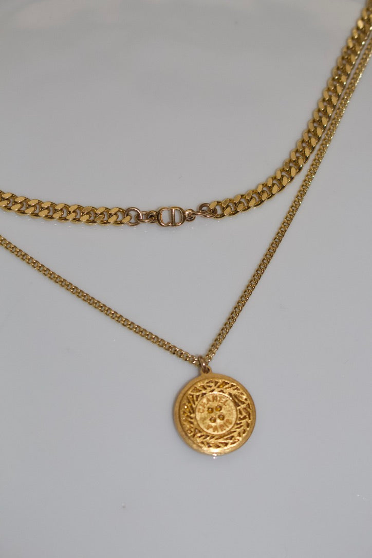 Chanel Re-worked Gold Button Necklace