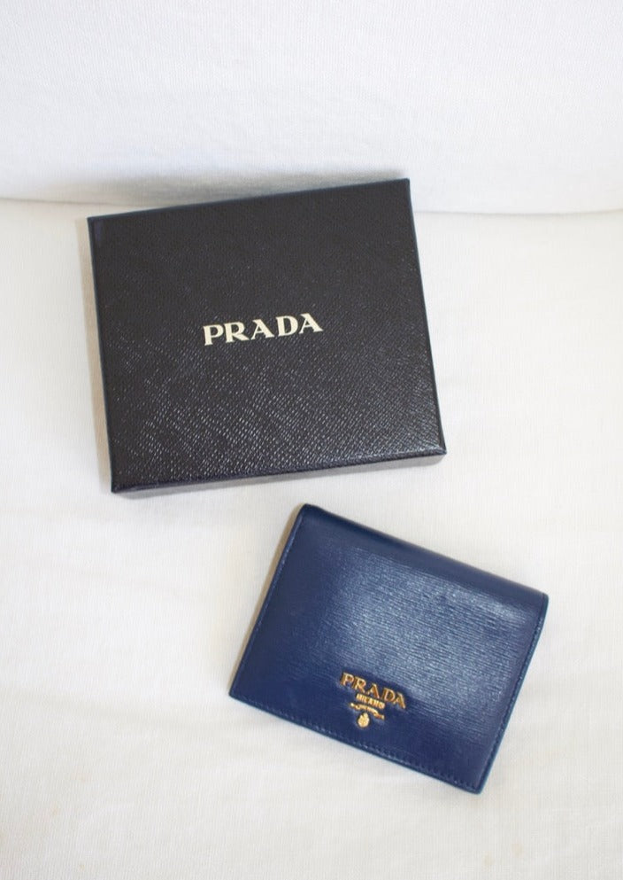 Prada Tri-Fold Leather Wallet