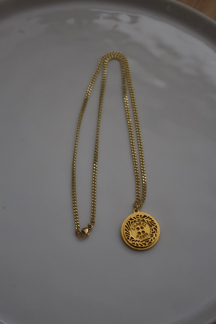 Chanel Re-worked Gold Button Necklace